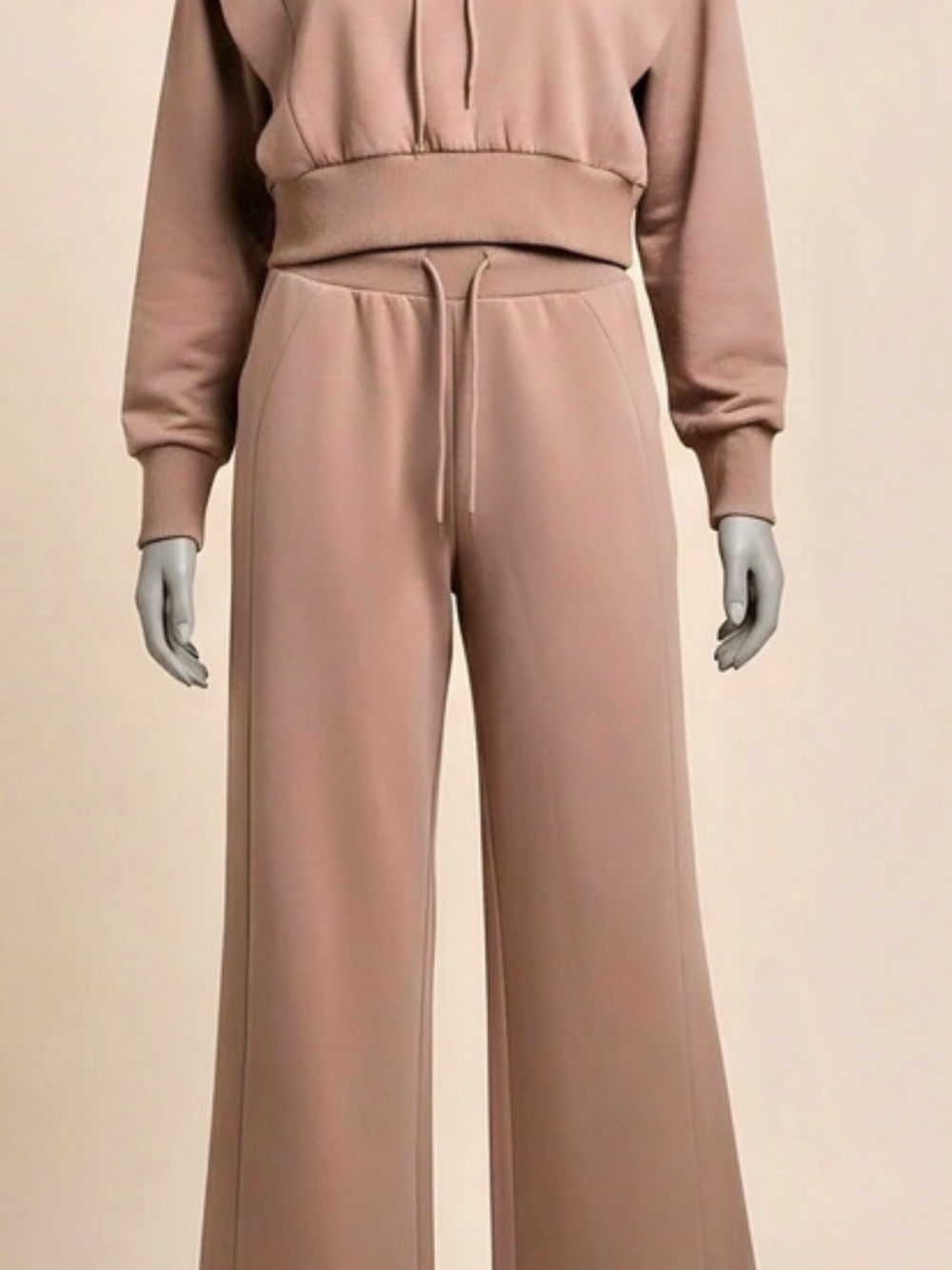 CHICME Wide Leg Hooded Jumpsuit in Pink Size Large NWOT